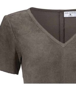 Блузка кожаная, темно-серая - No name фото 6