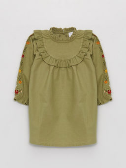 Dik Yaka Nak??l? K?z Bebek Elbise