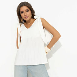 Топ из жатой ткани, Ты мой идеал (белый) - Charutti фото 9