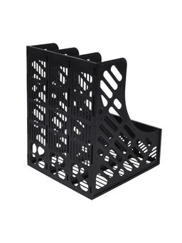 Лоток вертикальный, 3-х секционный, разборный, чёрный