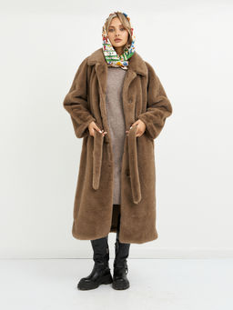 Шуба женская с поясом - Glenfield фото 5