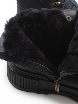 05-AW1008-6M DK. BLUE Ботинки зимние мужские (натуральная кожа, натуральный мех) - Фабричный китай фото 16
