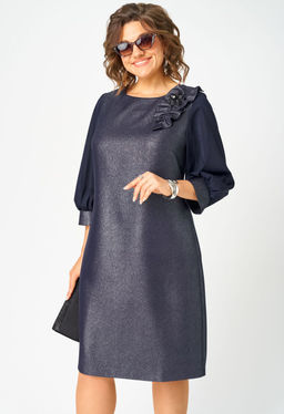 Платье EVA GRANT 7310D синий баклажан