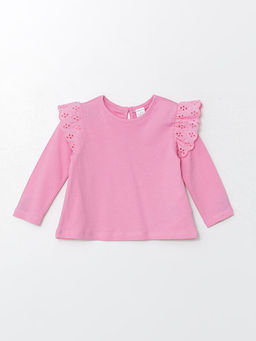 Bisiklet Yaka Basic K?z Bebek Bluz