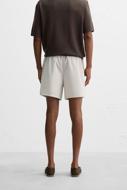 COTTON-HEMP STRIPED BERMUDA SHORTS - Zara фото 3