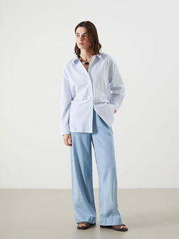 Beli Lastikli Wideleg Kad?n Jean Pantolon