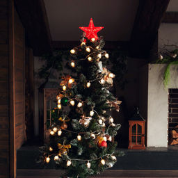 ULD-S0500-050/DTA WARM WHITE IP20 PINE CONES Гирлянда светодиодная Шишки, 5м. 50 светодиодов. Теплый белый свет. Провод прозрачный. ТМ Uniel - Volpe фото 5
