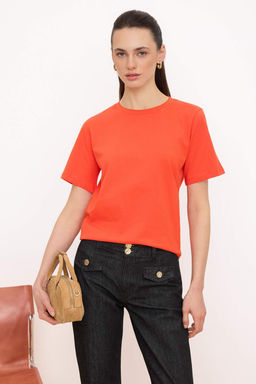 Koyu Kahverengi Regular/Normal Kal?p K?sa Kollu %100 Pamuk Orme T-Shirt TWOSS26TS00131 - Trendyolmilla фото 5