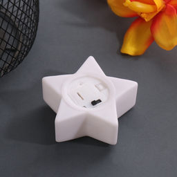 Фигурка светящаяся RISALUX «Звезда. Смайл», LED-ночник, 3xLR1130, 7×7×2.5 см