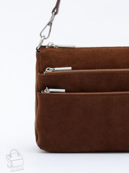 Сумка женская кожаная 8269PEF cocoa Polina&Eiterou  в Новосибирске