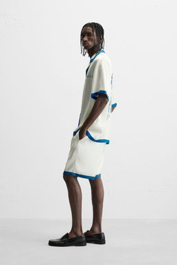 PRINTED SATIN BERMUDA SHORTS - Zara фото 4