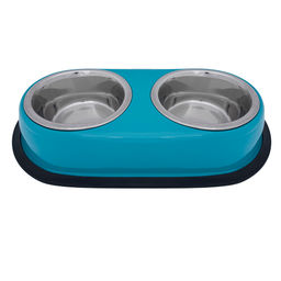 Двойная нескользящая миска "Лахар", зеленая, 800 мл AEASTODC(MS)- 03