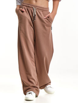 Брюки для девочки палаццо 22-8027 кофе