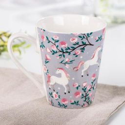 Кружка фарфоровая Доляна Единорог, 320 мл