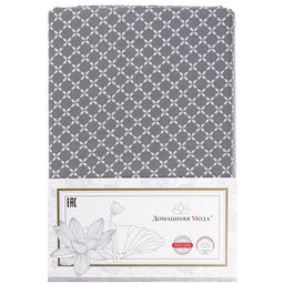 Простыня 1,5 спальная "Вестерн" серый 150х215см, бязь "Комфорт" 121г/м2, хлопок 100%, упаковка "классическая" ПВХ 28х41см, "Домашняя мода" (Россия)