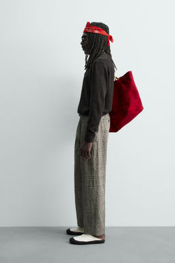 JERSEY REGULAR FIT 100% LINO AARON LEVINE X ZARA / Chocolate  фото 4