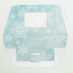 Цена за 5 шт. Коробка складная «Снежинки», 10×8×3.5 см