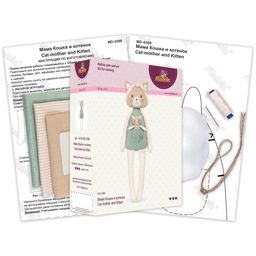 Набор для шитья Miadolla MD-0368 Мама Кошка и котенок