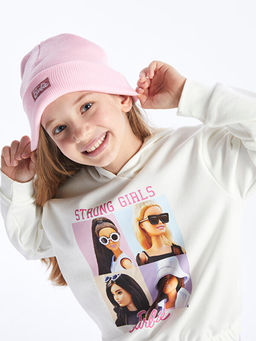 Barbie Bask?l? Uzun Kollu K?z ?ocuk Hoodie - Waikiki фото 2