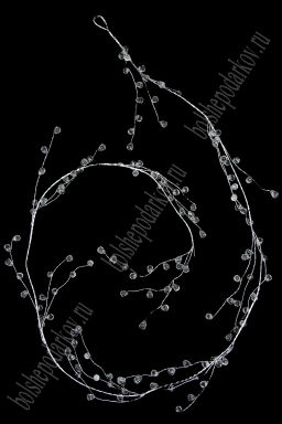 Гирлянда декоративная с кристаллами 120 см (SF-7996) серебро №4