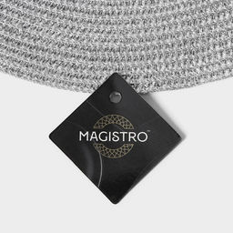 Салфетка сервировочная на стол Magistro «Глори», d=38 см, серебряная
