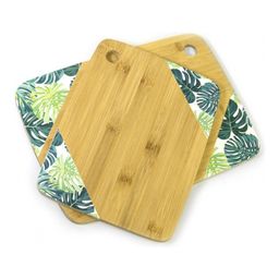 Доска разделочная деревянная с принтом Walmer Bamboo 28х21 см., цвет коричневый  фото 5