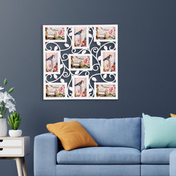 Фоторамка коллаж 53х53 см листья / Y3309-1 /уп 12/9 фото белая - ГалеонТрейд фото 2