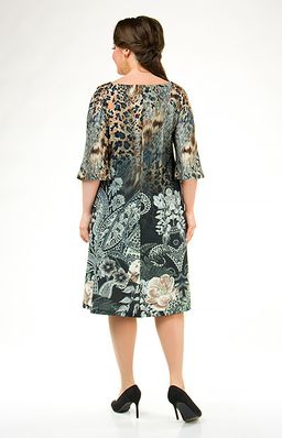 Платье с эффектным узором  леопард и цветы - Ckc collections фото 6