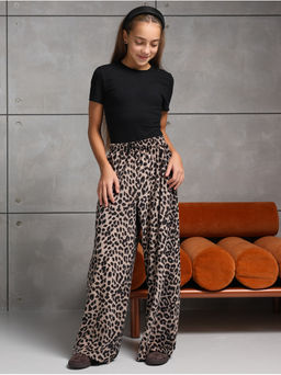 Брюки Велюр Леопард Бежевый Девочка - София фото 8
