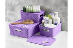 Корзинка 3 л 23,5*17,3*10,5 см Береста лавандовая - Elan gallery фото 3