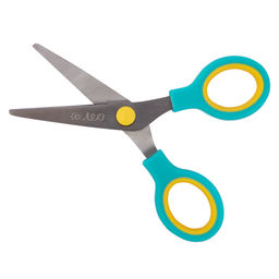 Лео Ножницы школьные с прорезиненными ручками LLSE-02 133 мм