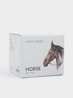 Кружка, 500 мл, фарфор N, бело-золотистая, Голова лошади, Horse - Anna lafarg фото 6