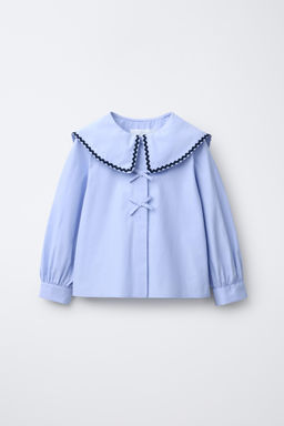 SHIRT WITH WAVY COLLAR