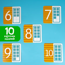 Развивающий набор Умные букашки: резиновые фигурки, полянка, по методике Монтессори - Iq-zabiaka фото 6