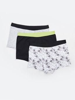 Bask?l? Erkek ?ocuk Boxer 3l?
