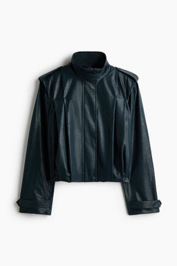 Cazadora oversize con cuello chimenea