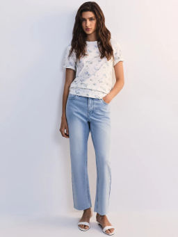 Футболка из хлопка с цветочным принтом ZR2605013417-237 / Zarina