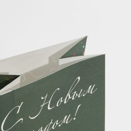 Цена за 5 шт. Пакет без ручек новогодний «С Новым годом», 10×19×7 см