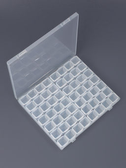 Цена за 2 шт. Органайзер для хранения мелочей, 56 ячеек, 21×17.5×2.5 см, прозрачный