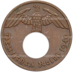 Монета 1 рейхспфенниг 1940 года A Германия