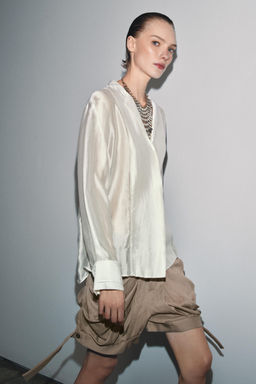ZW COLLECTION FLOWING SHIRT - Zara фото 12