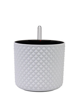 Кашпо с автополивом и вставкой 2 л d 15 см h_см белый ФАСЕТ