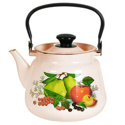 ЭМ_Чайник 3,5 л конический с мет. дужкой (бел, слонов), арт. 43504-132/6 КМК