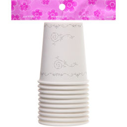 Цена за 6 шт. Стакан бумажный 0,2л в наборе 10 шт "Изящный вечер"