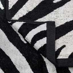 "Missoni-3030" Полотенце махровое 50х90см, плотность 375гр/м2, 100% хлопок, велюр, черный (разноцветный), Bolangde (Китай)