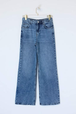 Siyah YUMUSACIK Tencel Kar?s?ml? Yuksek Bel Wide Leg Jeans TWOSS26JE00134 - Trendyolmilla фото 7