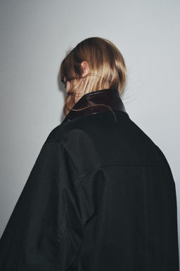 ZW COLLECTION CONTRAST COLLAR JACKET - Zara фото 3