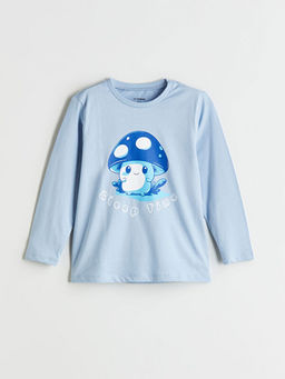 Bask?l? Erkek ?ocuk Pijama Tak?m