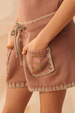 MONO PUNTO FLORES BORDADAS PUNTO DE CRUZ LIMITED EDITION / Teja - Zara фото 5