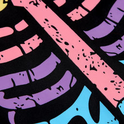 Карнавальный набор «Радужный скелет», платье и ободок, р. S